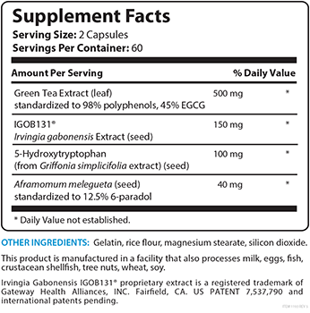 LeptiBurn Supplement Facts