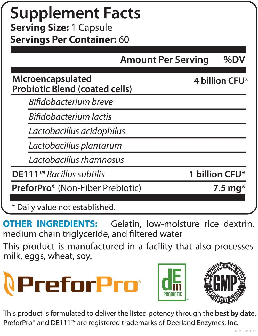 Pro-X10 Supplement Facts