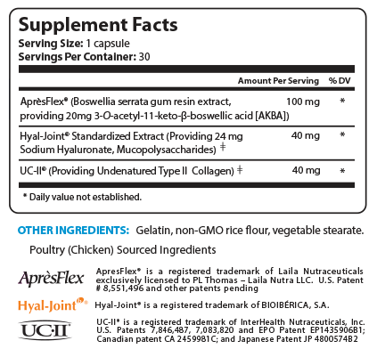 Joint 33X Supplement Facts